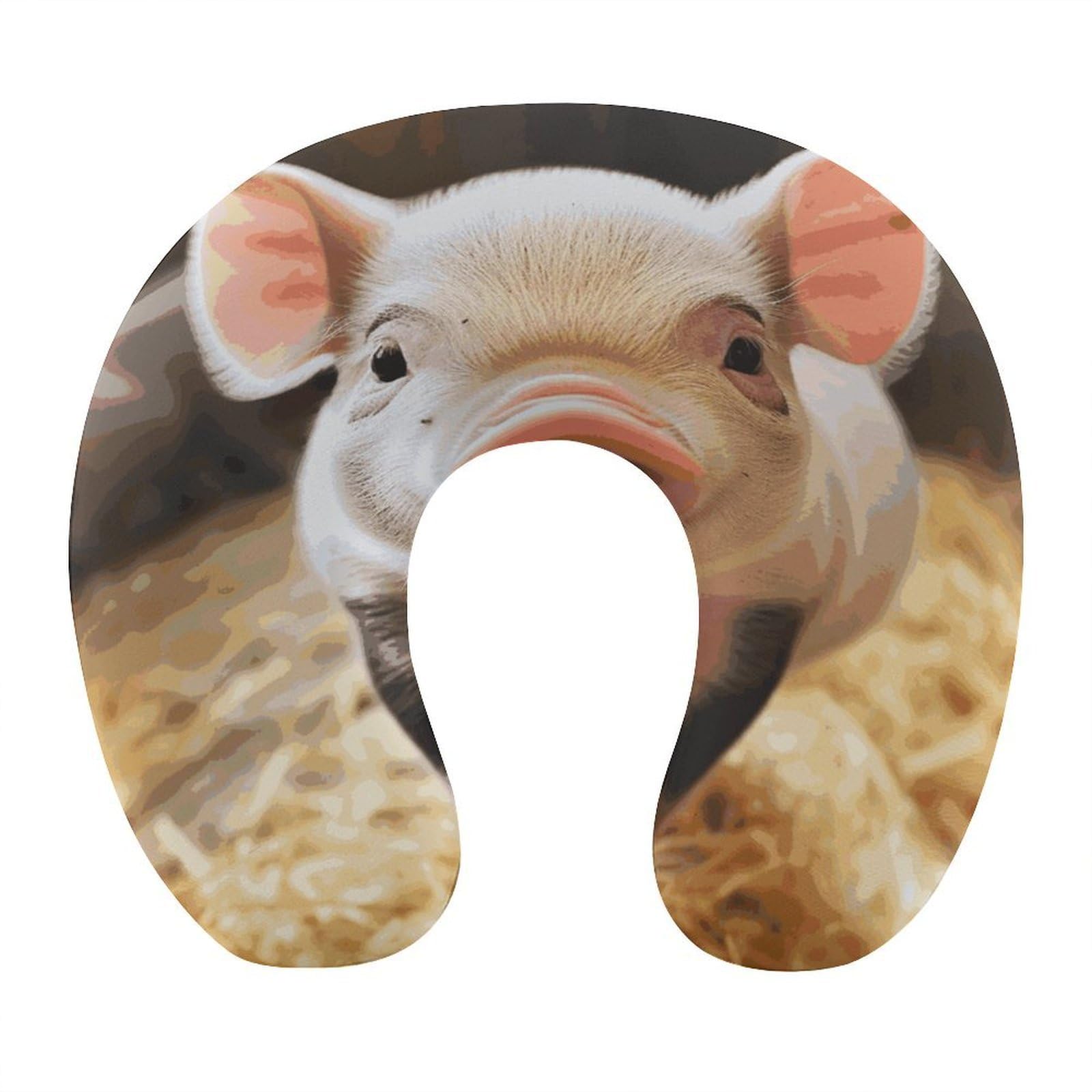 Adfgyerh Style Smiling (6) U-Shaped Pillow，Memory Foam Pillow Core，Cushion ，Provide Neck Support ，Travel Pillow，Suitable For Airplanes, Cars, Homes, And Offices.
