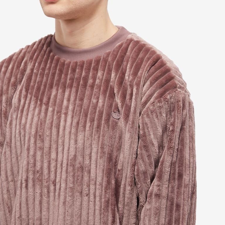 adidas Originals Men's Ribbed Velvet Crew Sweatshirt - Image 5