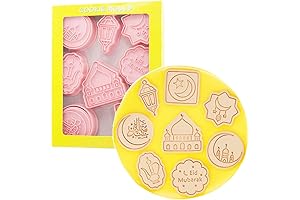 8 Pieces Eid Mubarak Cookie Cutters: Express Joy Through Edible Art