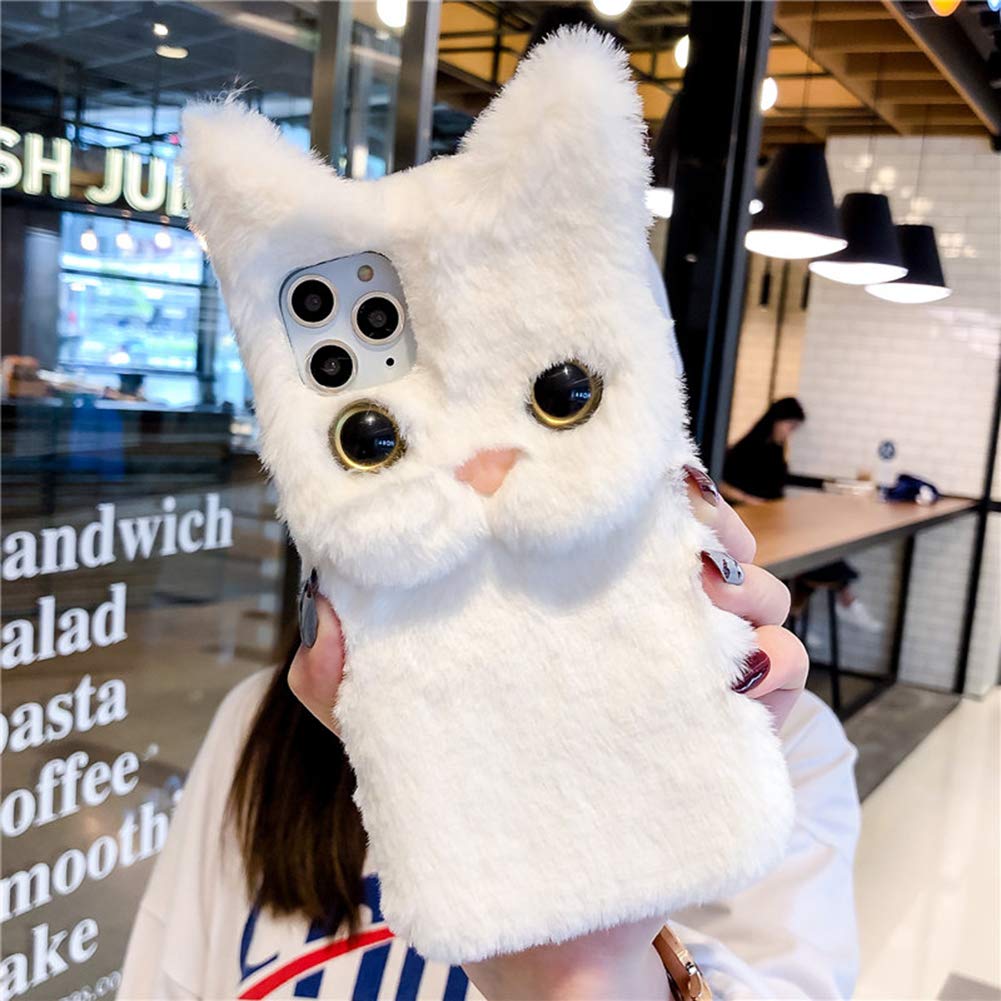 SGVAHY Custodia Per IPhone 7/8 Morbida A Forma Di Gatto 3D - TPU Antiurto, Peluche, Per Ragazze E Donne - 4