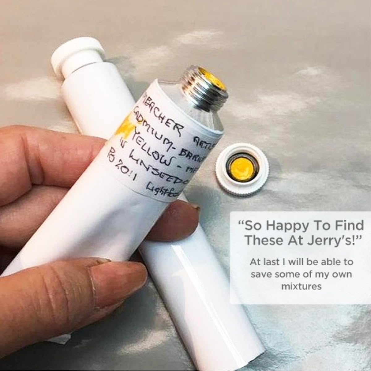 Creative Mark Empty Paint Tubes - Box of 48 Empty Aluminum Paint Tubes & Caps, 22ml, Easy-Open Caps, Easy to Crimp, Perfect for Storing Custom Mixed Acrylics, Gouaches, Watercolors, Oils