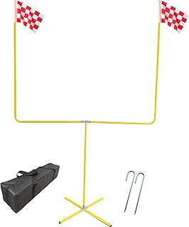 Football Field Goal Post - 8.6 ft x 6 ft Steel Tube Frame - Adjustable Height Kicking Goals for Backyard - Youth/Kids/Adults