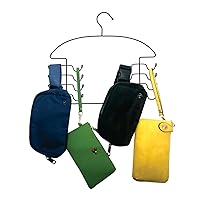 Vista 2 de Percha para organizar el clóset, Metal, Negro, 2 pcs