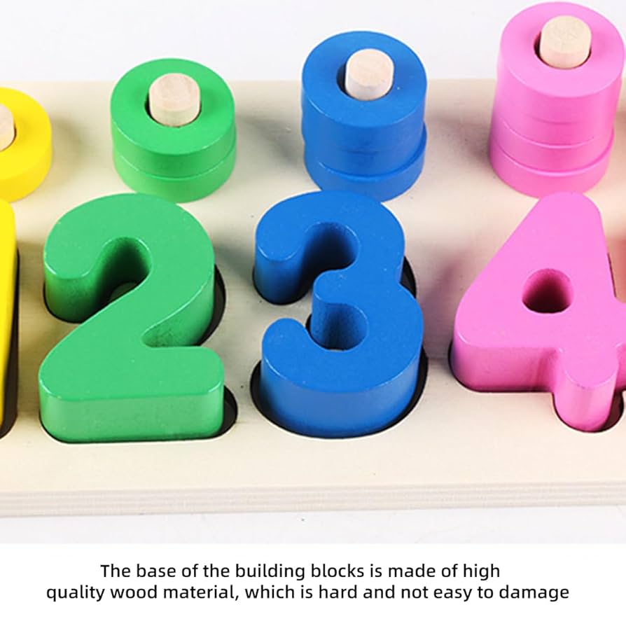 Amazon.co.jp: Ladruph 積み木 木製パズル カウントリング 数学