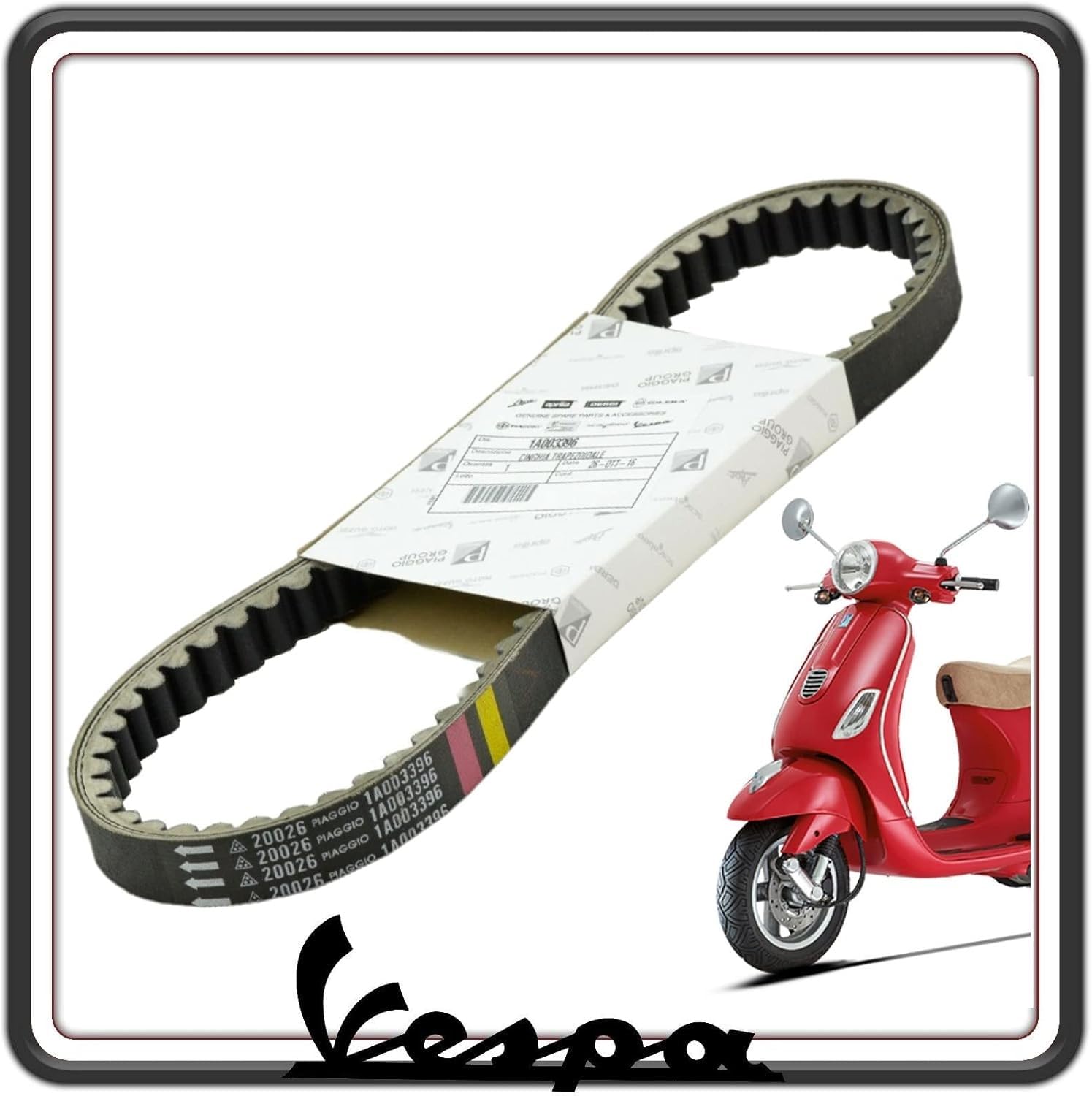 Correa de transmisión para Piaggio Vespa SPRINT 4T 125 de 2014 a 2019 - Liberty 4T 3V 125 de 2013 a 2017 - Vespa Primavera 4T 3V 125 de 2013 a 2019 - Vespa LX 125 de 2013 a 2019 018 Original