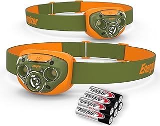 Energizer Farol de LED PRO (pacote com 2), faróis resistentes à água IPX4, farol de alto desempenho para atividades ao ar livre, acampamento, corrida, tempestade, luz LED de sobrevivência para