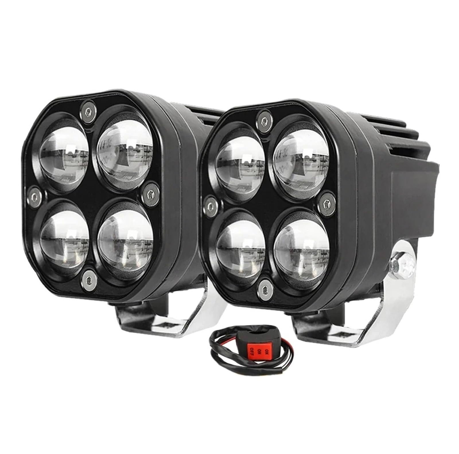 Motocicleta Antiniebla Focos para Motocicleta, Faros Auxiliares LED para Motocicleta, 200 W, 40 000 LM, Accesorios para Lámparas, Faros Modificados