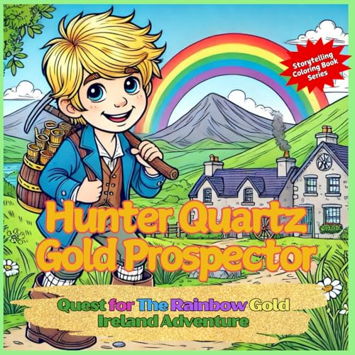 Hunter Quartz Gold Prospector Storytelling Coloring Book: Quest For The Rainbow Gold Ireland Adventure Kids To Adults Family Time Activity Time 40+ Coloring Pages