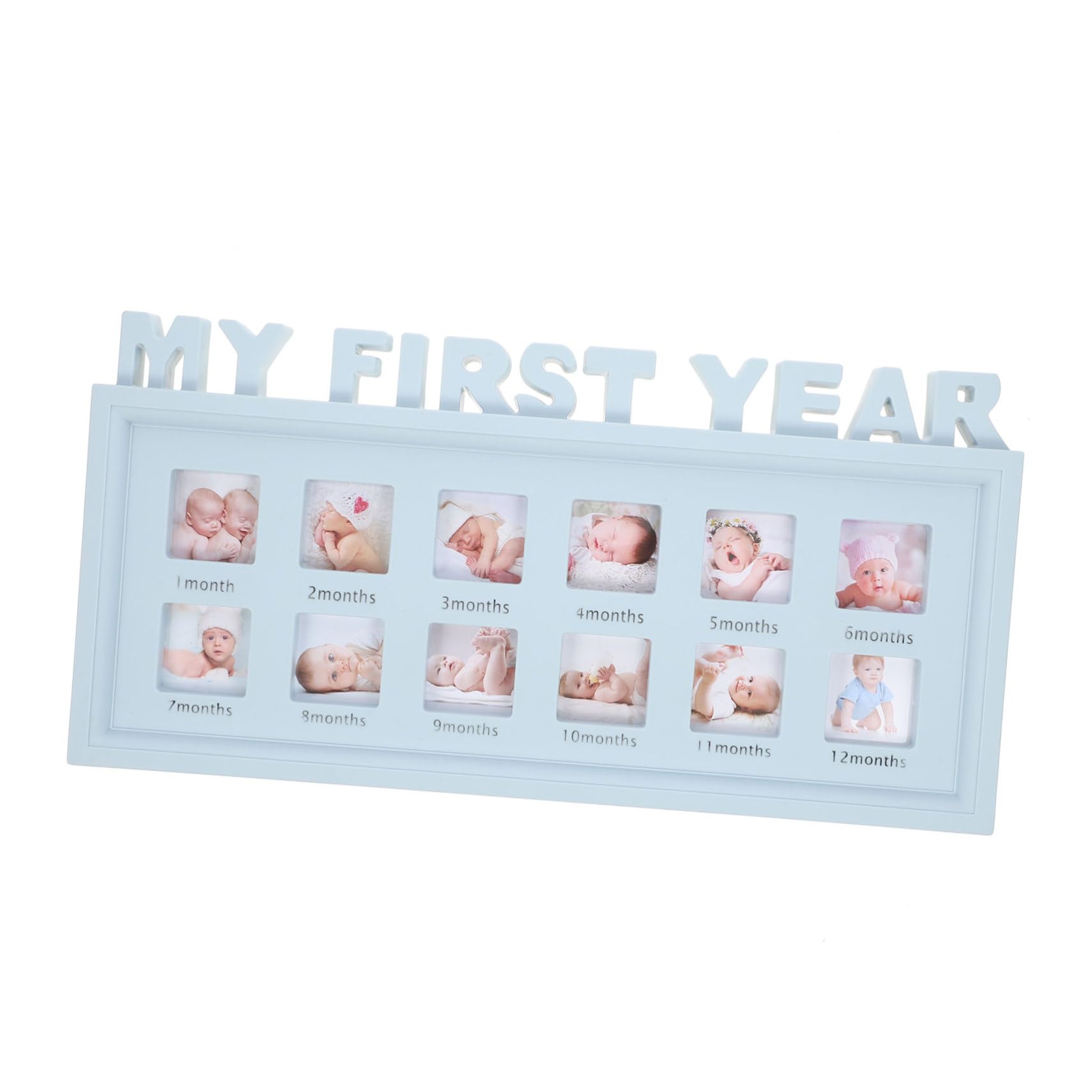 Toddmomy Sturdy Baby Photo Frame 12 Months Milestone Decor Newborn to 1st Birthday
