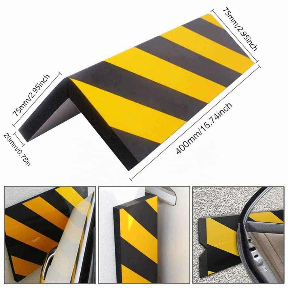 2 Pz Paraspigoli per Garage Paracolpi Flessibile Adesivi Antiurto 40x15x2 cm Protezioni per Paraurti in Schiuma Garage Paraspigoli Muro per l'Installazione in un Garage o Parcheggio