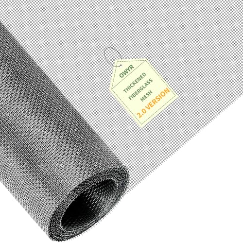 OWYR Moustiquaire en fibre de verre pour fenêtre - 120 x 250 cm - Gris