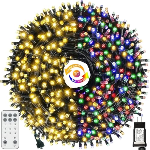 MZD8391 Color Changing Christmas String Lights Outdoor Indoor, 108FT 300