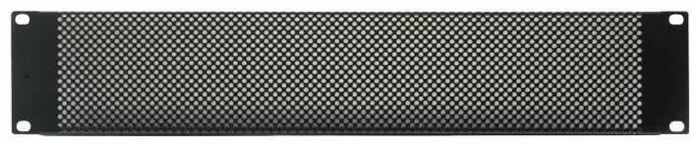 PULSE 19" Rack Mesh Vented Panel, 2U, Black Steel, Rack Mount Ventilation – RPVM2