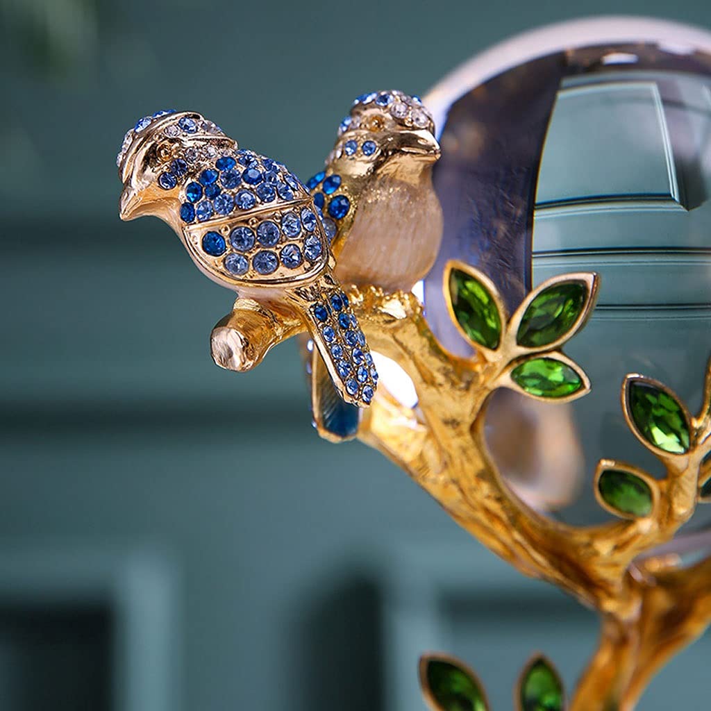 Mirando la bola de cristal Luz de lujo esmalte de cristal adornos de bolas de cristal estudio de oficina artesanía artesanía ornamentos sala de estar TELEVISOR Decoraciones para el hogar del gabinete