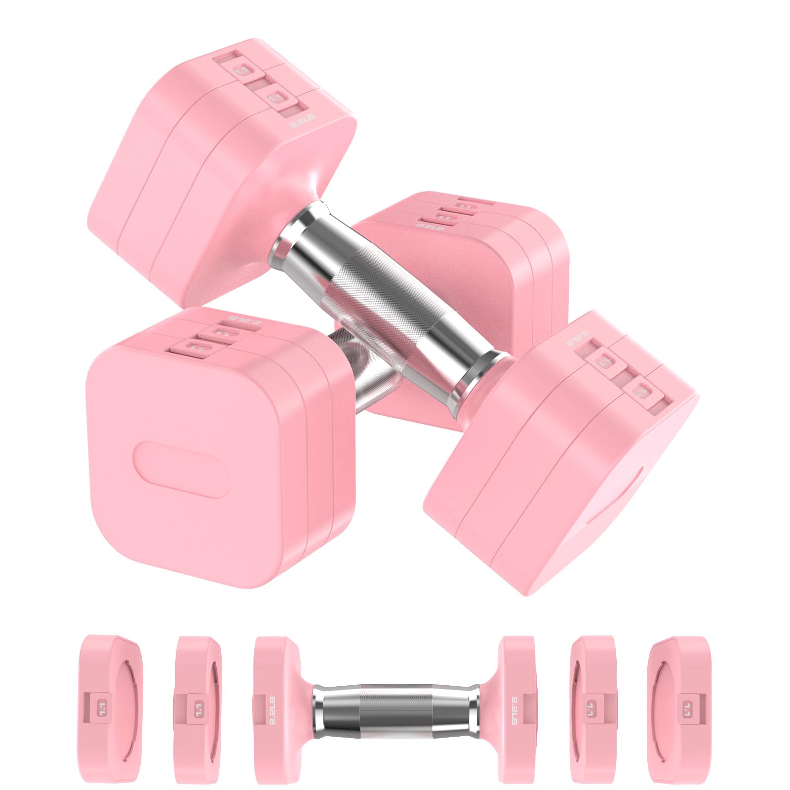 Hezeyferg Adjustable Dumbbell Set,Adjustable Weight Dumbbells for Women/Men