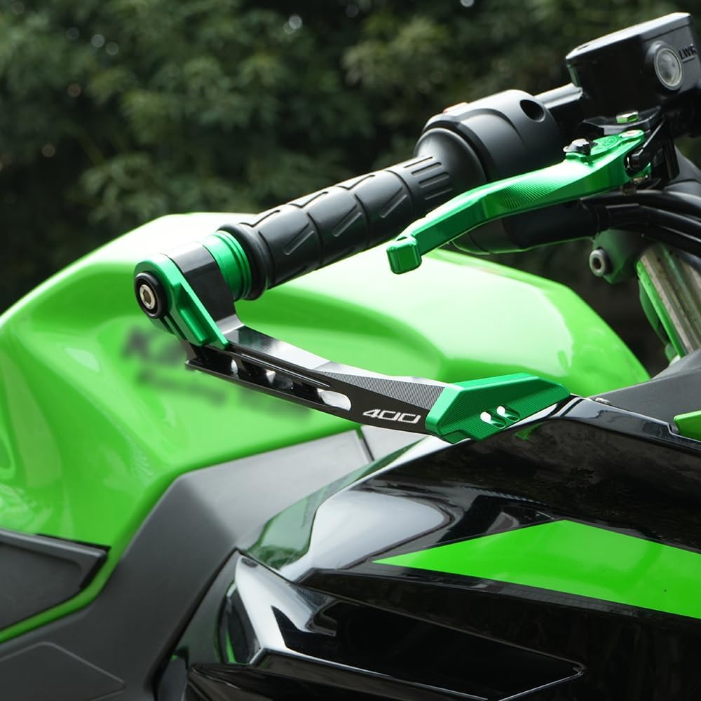 Motorcycle Brake Clutch Lever Guards Bar End Handguard Compatible With Ninja 400 2018 2019 2020 2021 2022 2023 | Handlebar Protector Ninja400 EX400 Accessories (red)