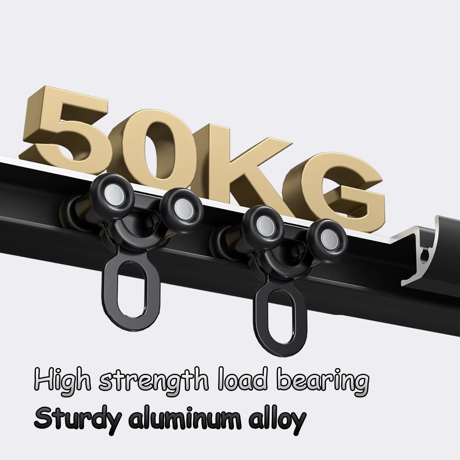 Aluminiowa szyna sufitowa do kampera, 2 m, drążek do zasłon i zasłon, stylowa dekoracja domu zapewniająca prywatność w otwartych przestrzeniach i wnętrzach kamperów
