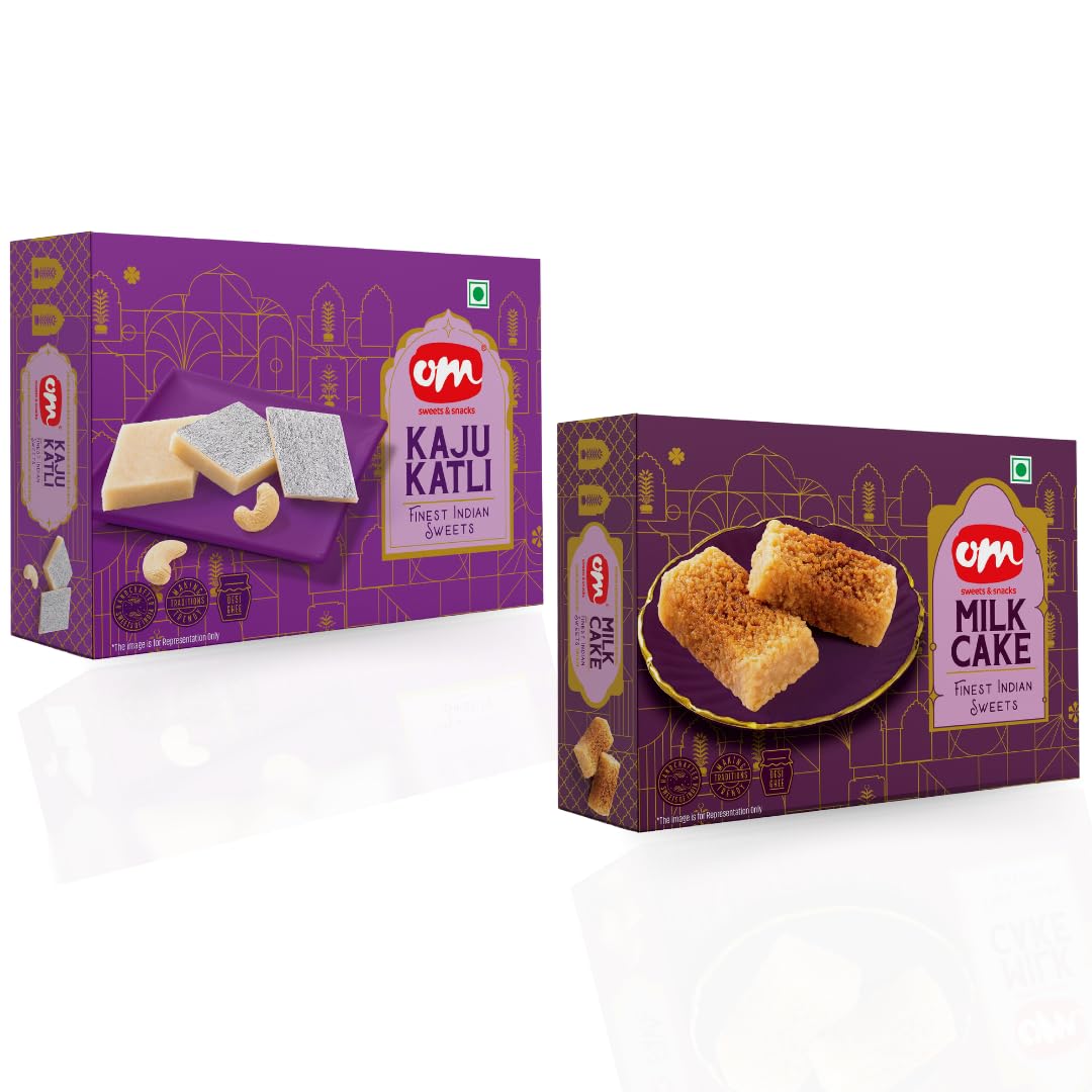 Om Sweets & Snacks | Milk Cake & Kaju Katli Combo | 400 g Each-picture-23