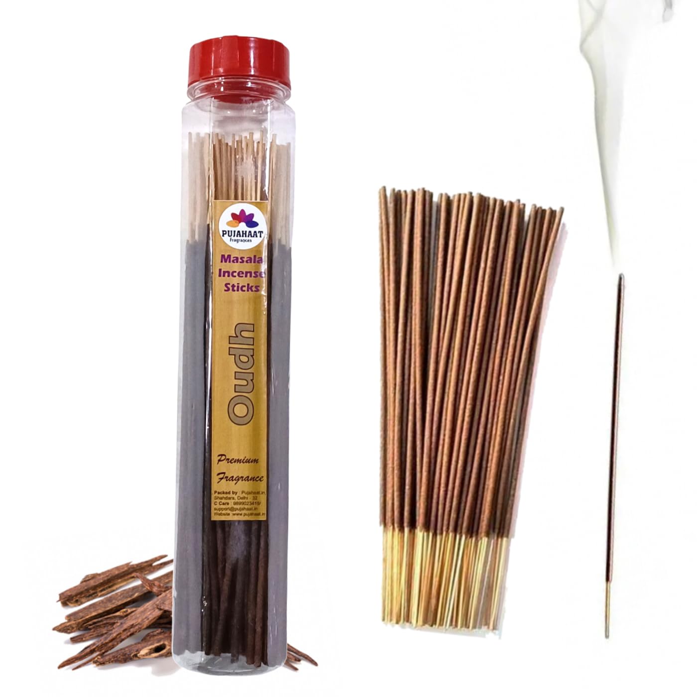Premium Scented Incense Stick Masala Agarbatti | No Charcoal Incense Sticks, 100% Herbal Fragrance Agarbatti, 0% Sulphates Oudh Fragrance - 100 GMS-image-35