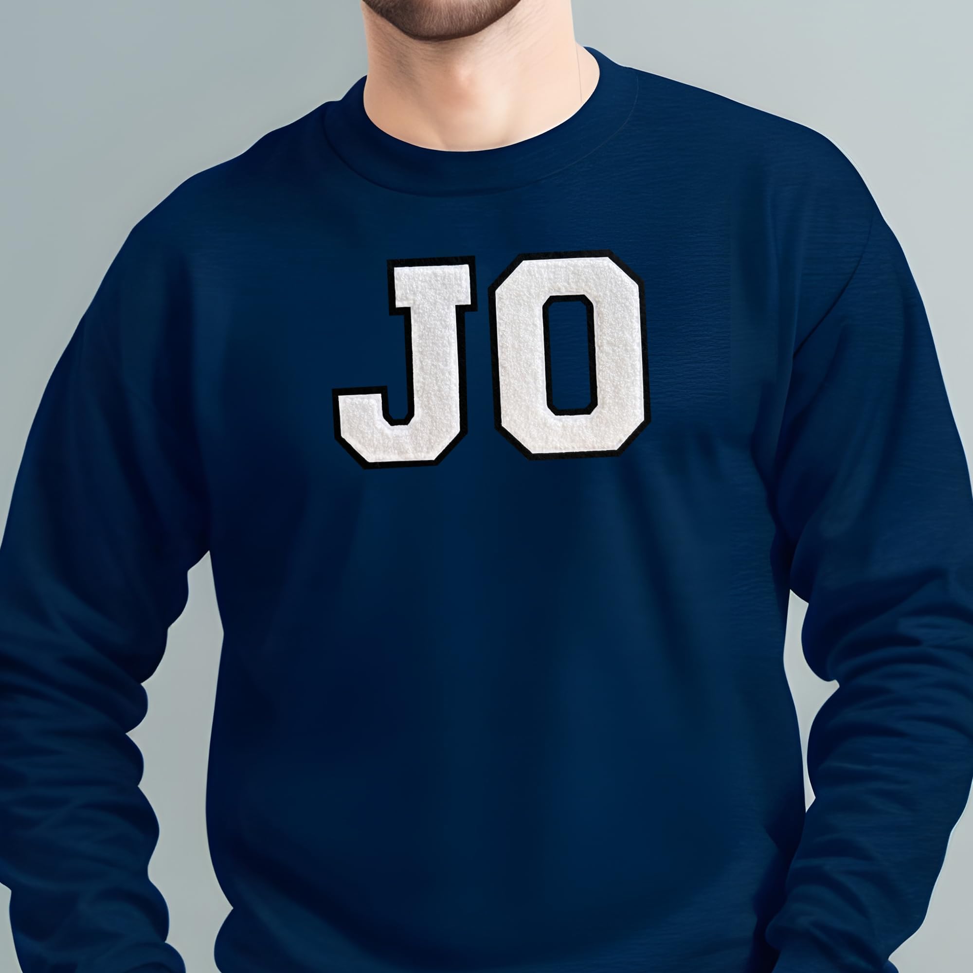 Parches de letras de felpilla blanca de 4.5 pulgadas, parches de chaqueta de letterman, parches grandes de letras universitarias para ropa (U)