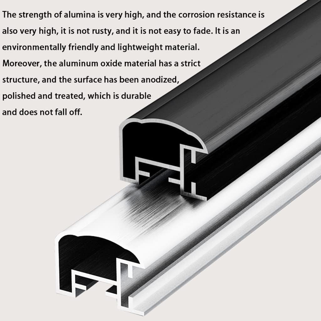 Poikkileikkaus view illustrating the high-strength, corrosion-resistant aluminum material used in the shelf's construction.