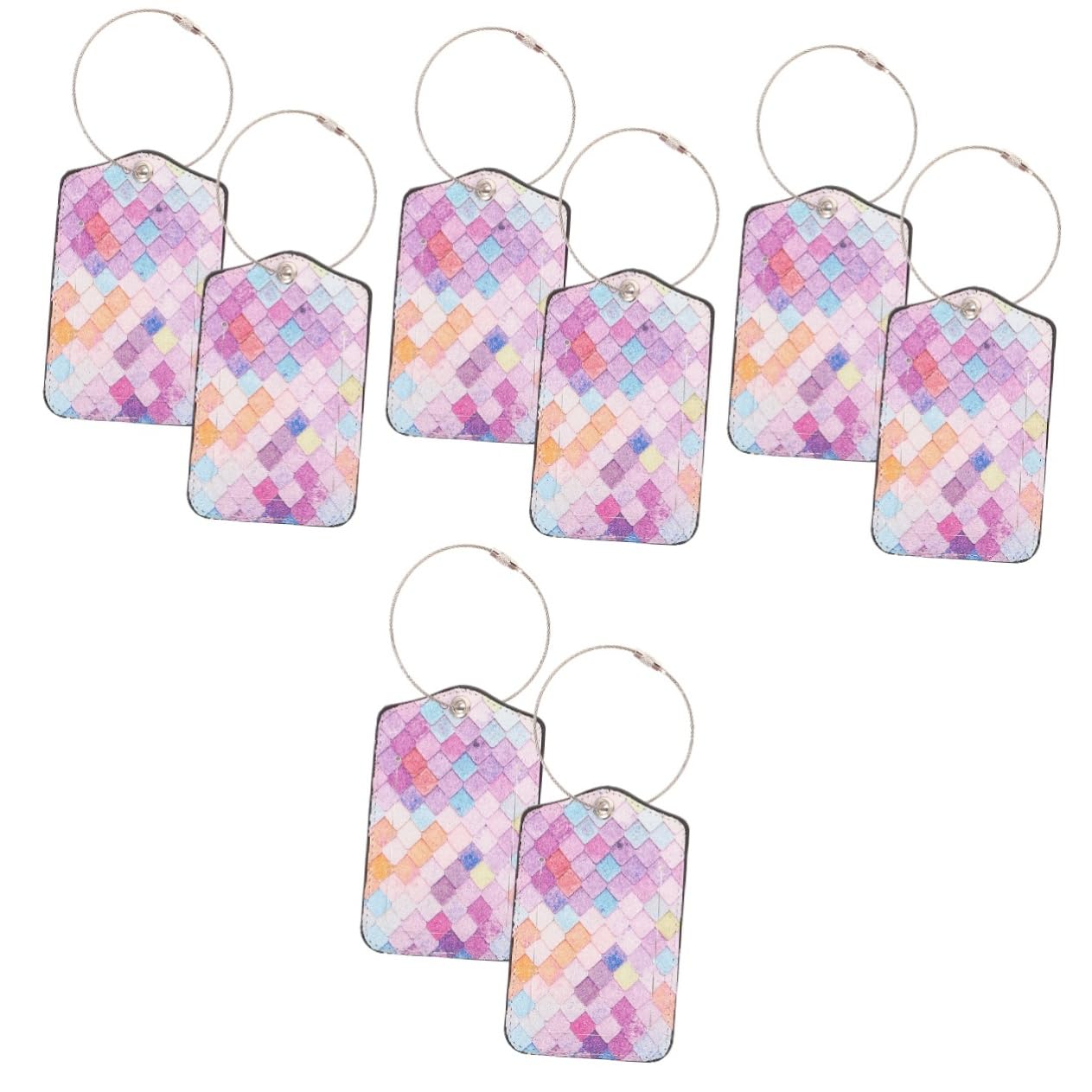 BESPORTBLE 4 Set Etichette Per Bagaglio Pu Con Design Identificatori Per Valigia Pratiche E Decorative Per Evitare Perdita Del Bagaglio 2 Pezzi*4