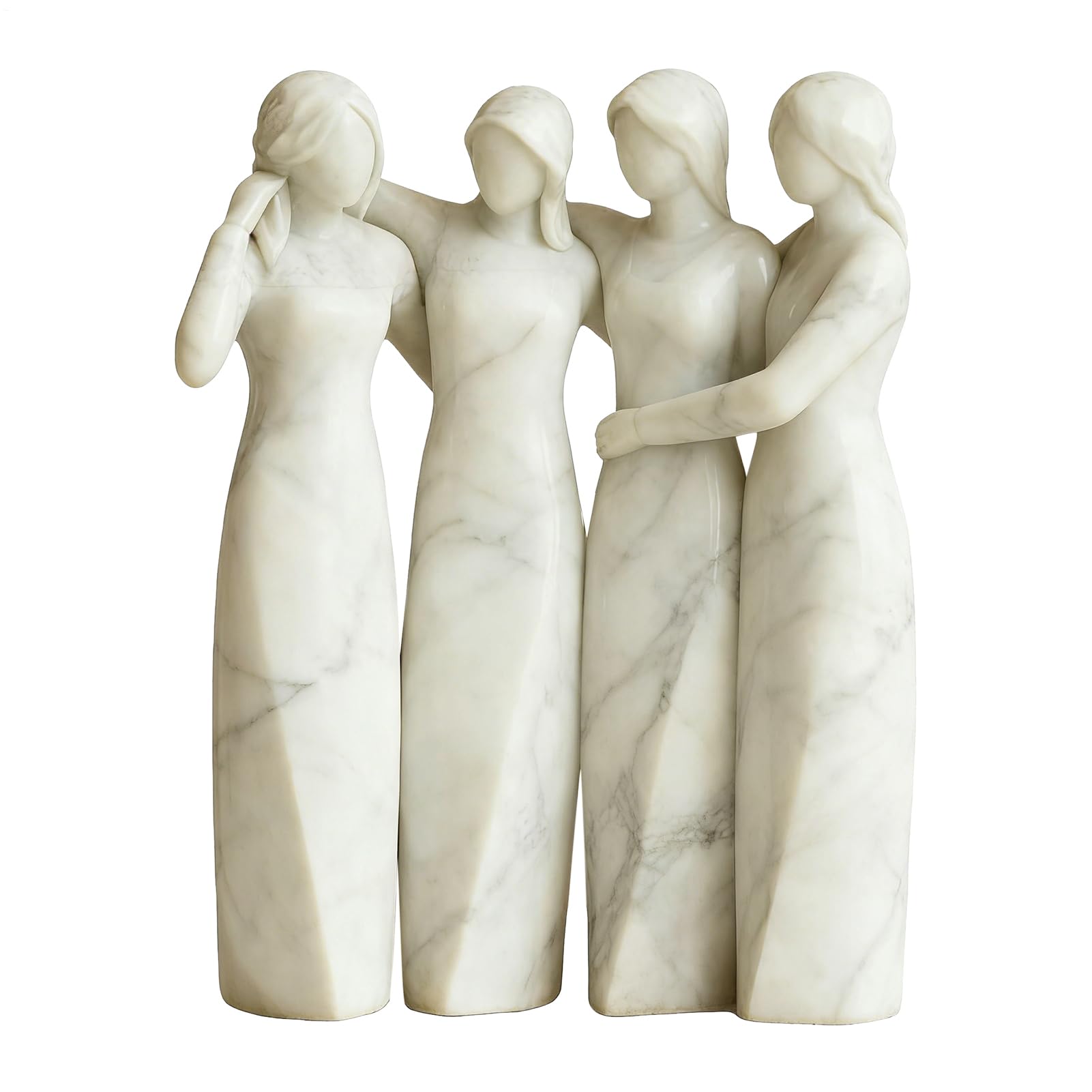 Statue de soeurs élégantes figurines en résine, sculpture d'art de table salon et bureau