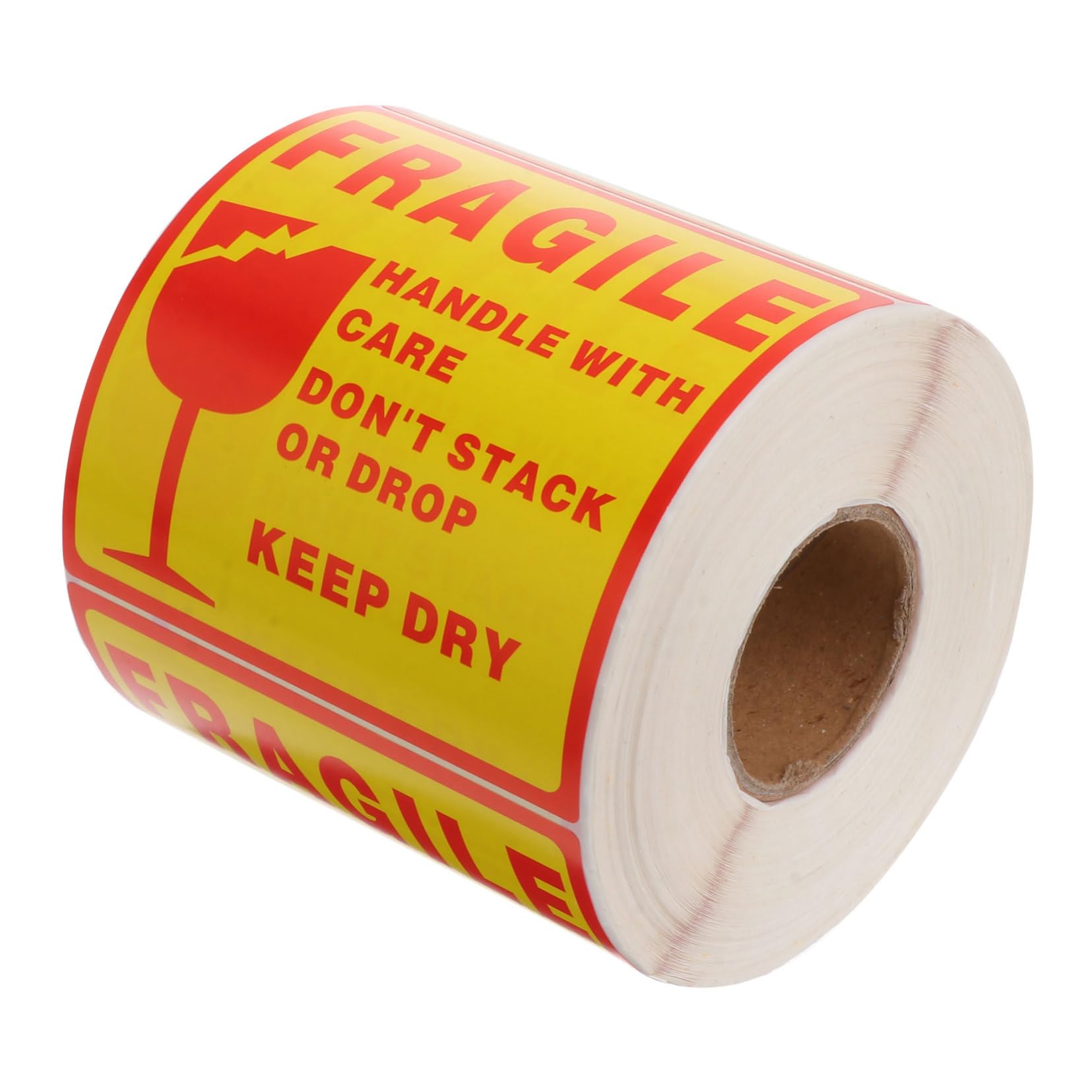 VILLCASE 500 Pack Red Yellow Fragile Shipping Stickers Handle Care Labels Packing Warning Decals for Safe
