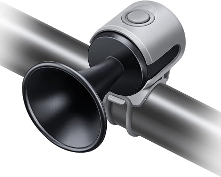 Onvian Bike Horn, 130db Loud Bicycle Electric Horn for Handlebars, Bike Bell with 3V Button Battery Operated, Bike Horn for Adults Kids Bike, Scooter, Ebike, IPX4 Waterproof & Easy Installation
