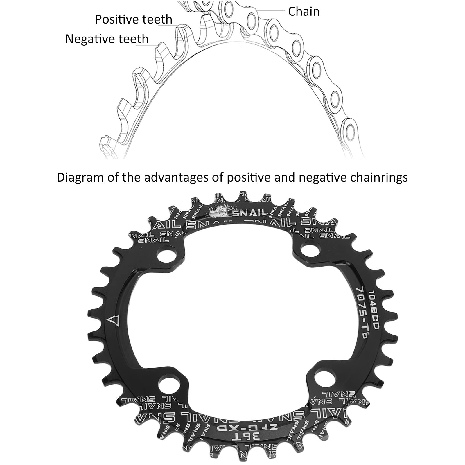 VGEBY Mechanizm Korbowy Rowerowy Ze Stopu Aluminium, Pusta, Zintegrowana Korba 36T, Pojedyncza Tarcza, do Rowerów Górskich 8 9 10 11 12-biegowych Rowerzystów z Zestawem Ramion Wału Centralnego