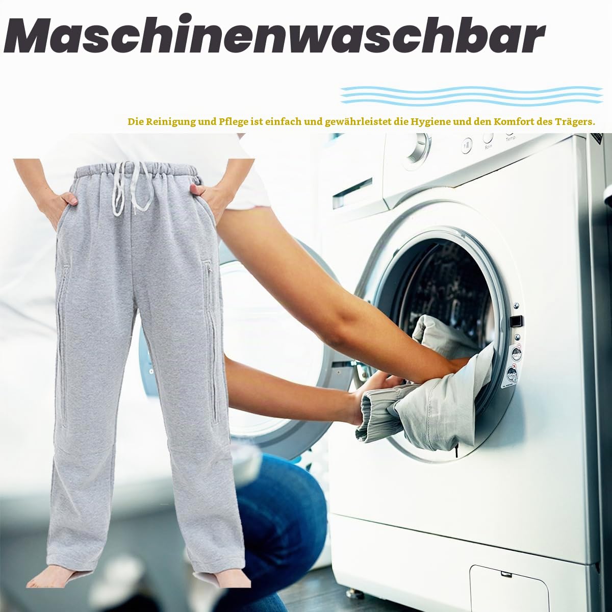 Lmaray Katheter-Beintaschen-Hose, Nephrostomiebeutel, Urinbeutel, Stomaunterstützung mit zwei Taschen