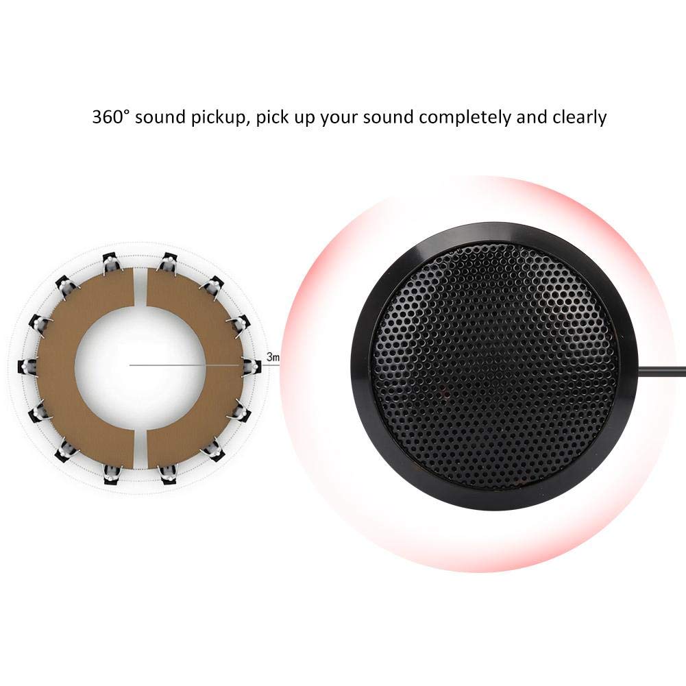 Topiky Microfono per conferenze, Microfono da tavolo portatile omnidirezionale da 3,5 mm EY-510 per videoconferenza