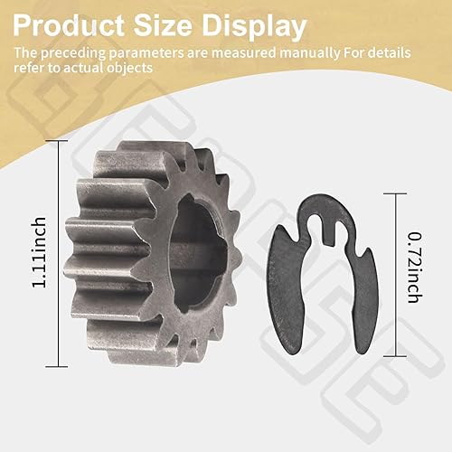 Miniatura 2 de BERPSE 65-4750614438 engranaje de piñón compatible con cortacésped Toro Super Recycler, compatible con los modelos 10201 10211 10227 10301 10302