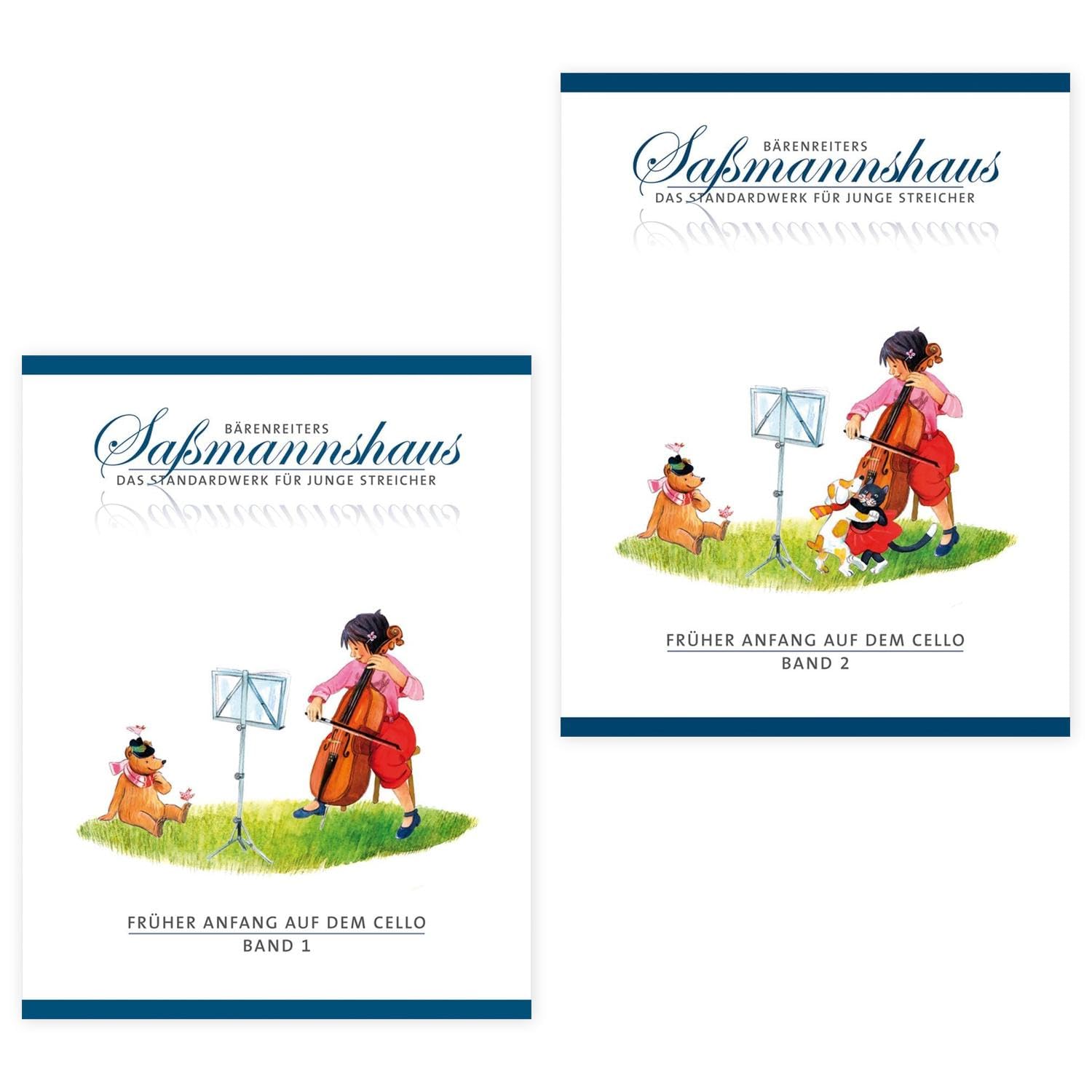 Früher Anfang auf dem Cello Band 1 + 2 | Eine Violoncelloschule für Kinder | Saßmannshaus | BA09691 + BA09692 | Bärenreiter Verlag | ISMN 9790006536542 + 9790006536559 | Soundman Kolophonium