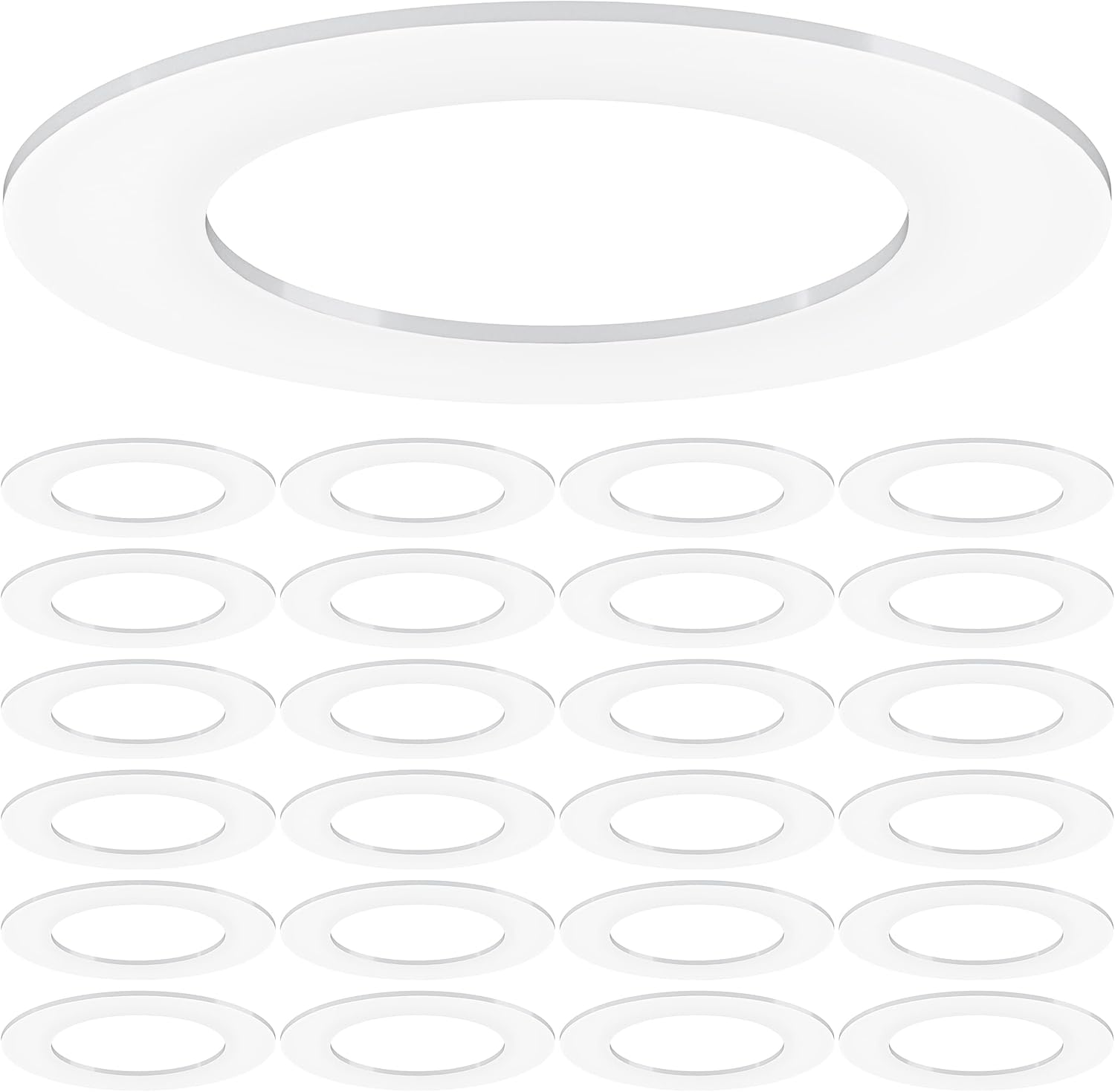 Sunco 24 Pack Goof Rings for 4 Inch Recessed Lights White Can Light