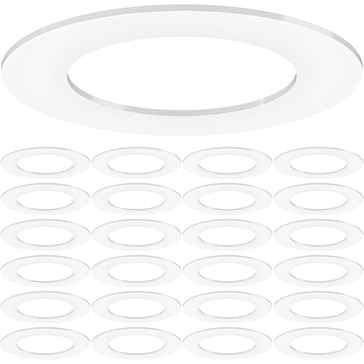 Sunco 24 Pack Goof Rings For 4 Inch Recessed Lights White Can Light Goof Trim