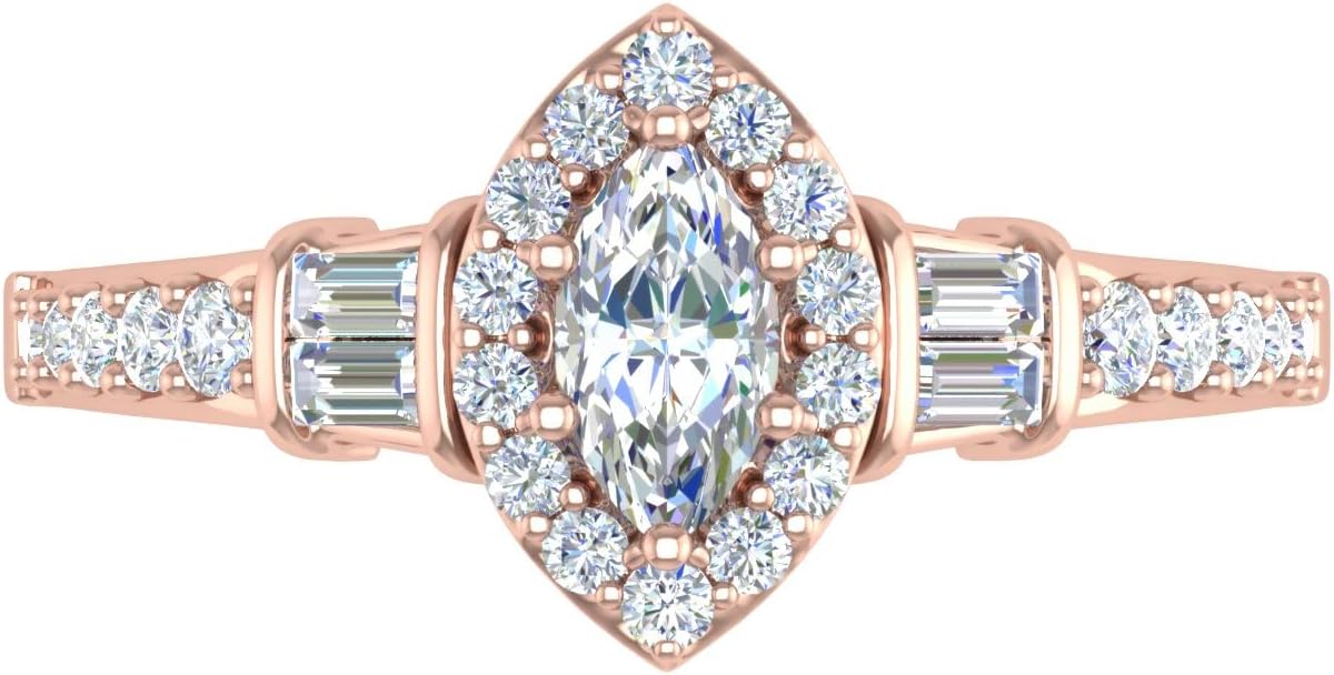 3/4 Carat Diamond Engagement Ring Band in 14K Gold (I1-I2 Clarity)