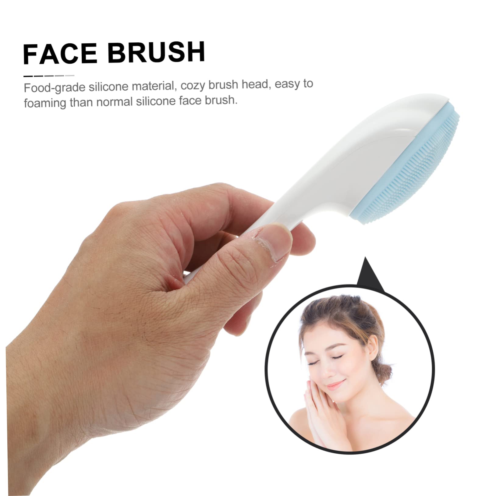 MERRYHAPY Face Scrubber Face 's Hand Held Silicone Cat Paw Facial Cleansing Brush