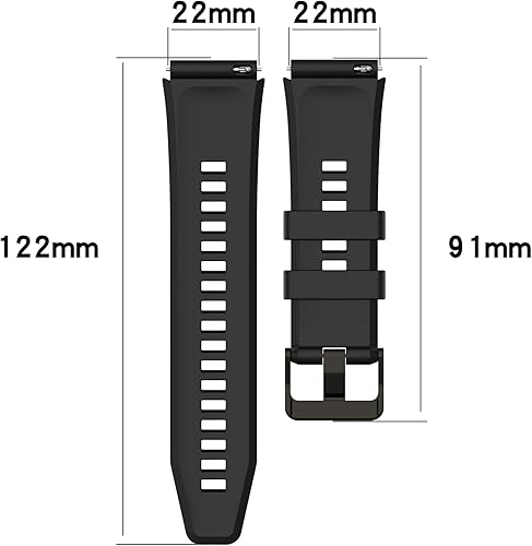 Miniatura 2 de Paquete de 10 correas compatibles con Honor Watch GS 4 3i 3/Magic Watch 2 de 1.811 pulgadas/Watch Magic/Dream,0.866 pulgadas, correa de silicona de