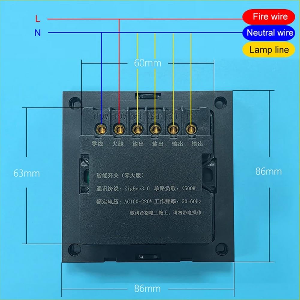 Interruptor de Pared Inteligente Tuya Zigbee de 3,5 Pulgadas con Pantalla Táctil, 4 Grupos, 8 Direcciones, Sensor de Radar, Interruptor de Atenuación, Hogar Inteligente A