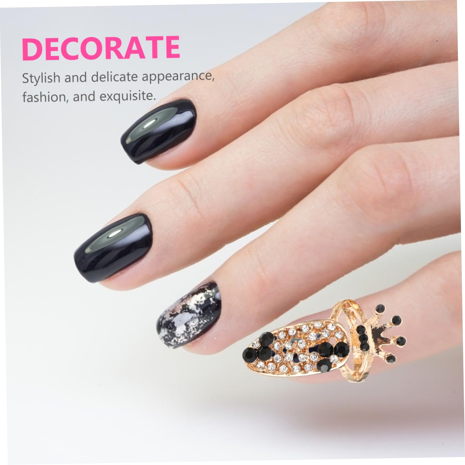 4 Set Decorativi Per Unghie Cristallo Manicure Chic Per Feste E Cosplay Facili Indossare Adatti E Adulti 12 Pezzi * 4
