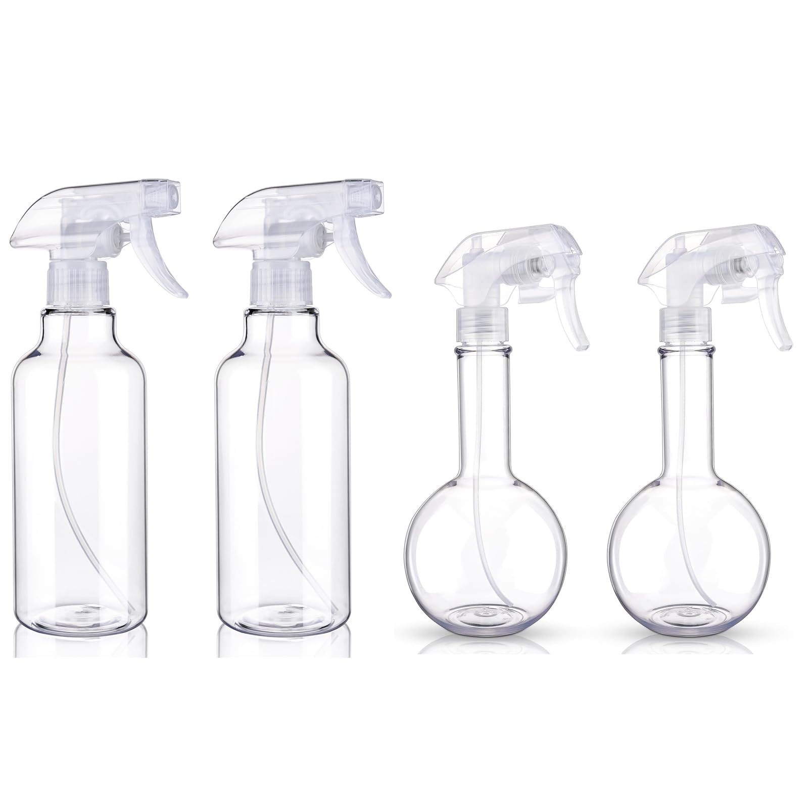Hethyo Plastic Spray Bottles Empty Spray Bottle 16.9oz/500ml 2 Pack 12oz/350ml 2 Pack