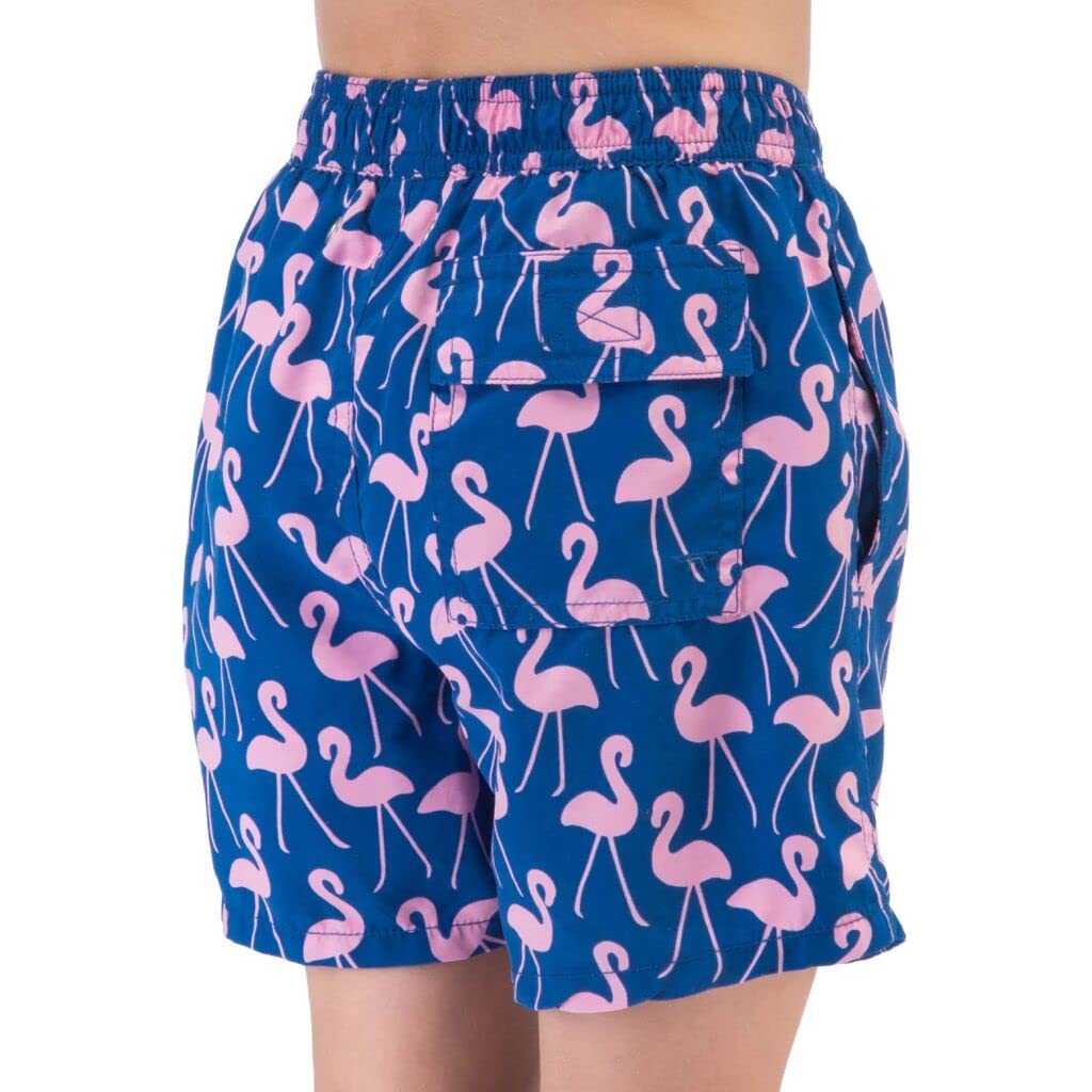 Tom & Teddy Badeshorts Rose Flamingos - hochwertige Bademode inspiriert vom australischen Beach Lifestyle für Vater und Sohn