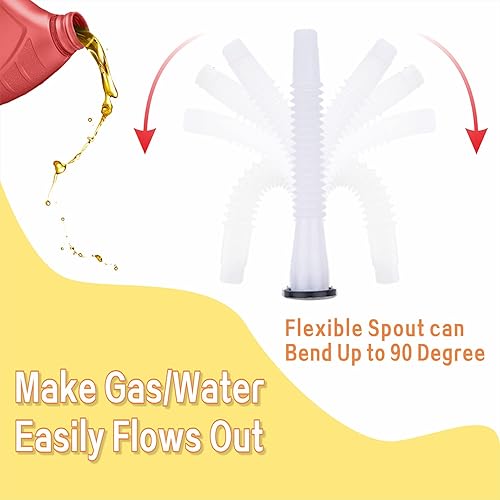 Miniatura 2 de Boquilla de repuesto para latas de gas, diseño mejorado, kit de boquilla de vertido flexible con tapón de junta, tapa de ventilación, tapas de