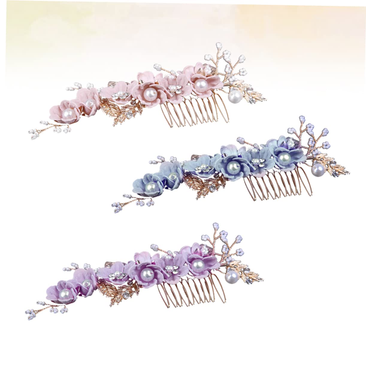 Abaodam 2sets Braut Haar Zubehör Hochzeit Haar Kamm Mode Haar Kamm Für Braut 3 Stücke * 2