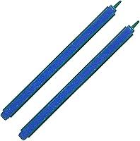 JIH 12-Inch Mineral Air Stone Bar 2-Pack for Aquarium - Fine Bubbles, Auto-Sinking, Fish-Safe Aeration