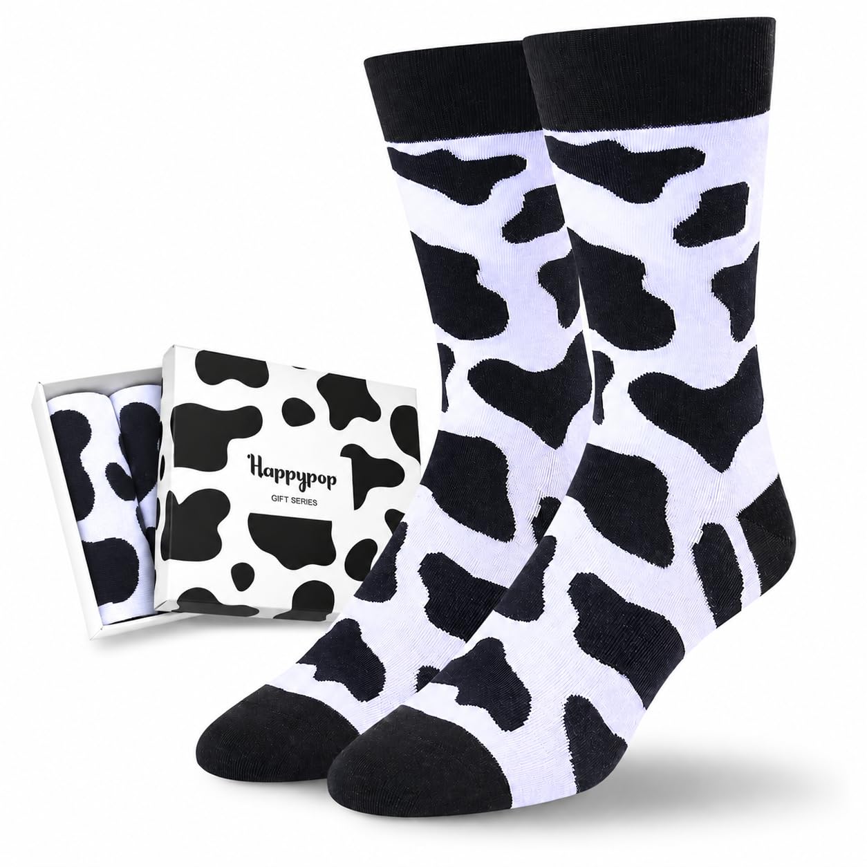 Photo 1 of HAPPYPOP Men's Cow Print Socks
