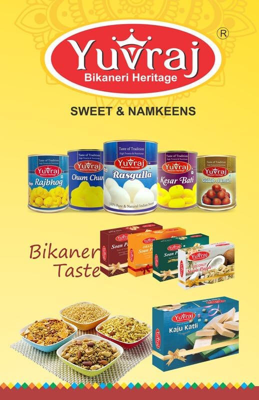 Image of Yuvraj Desi Ghee Soan papadi (patisa) sweets 250 gm mithai box