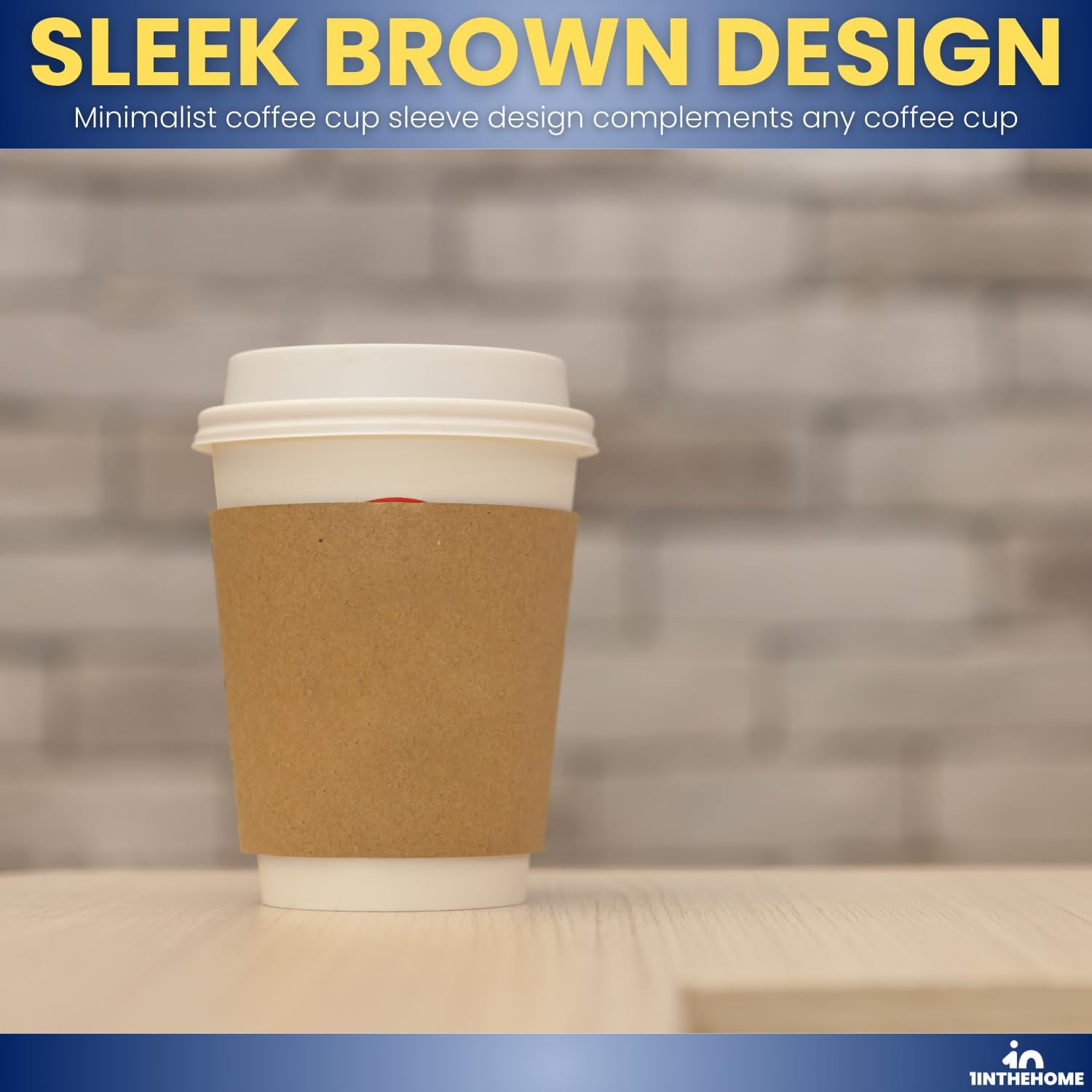 Coffee Cup Sleeves 8 oz, Disposable Insulated Kraft Paper (50-Pack) - Image 5