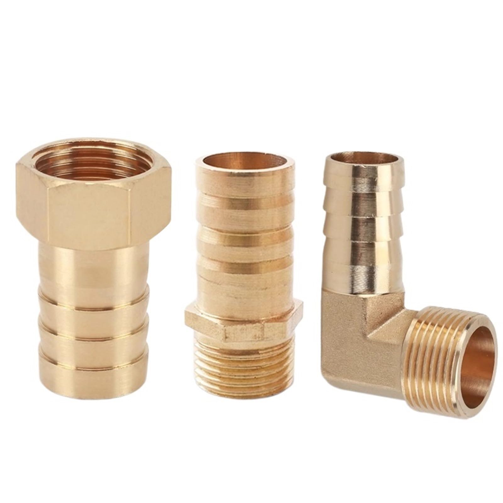 Conector Pagoda de 20 piezas, conector de lengüeta for manguera de 6, 8, 10, 12 y 16mm, rosca trasera de manguera de 1/8, 1/4, 3/8, 1/2, accesorios de tubería de agua de latón(Barb 14mm-3I4,PC (20 PCS
